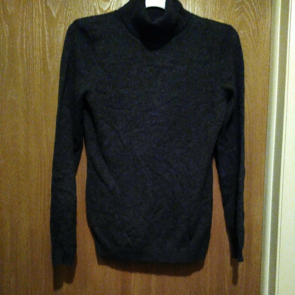Charter Club Luxury 100% Cashmere Dark Gray Cinder Turtleneck Sweater XS New